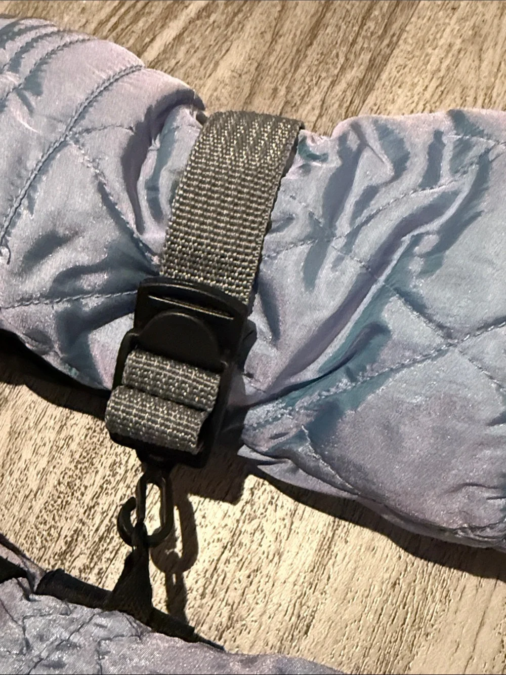 Champion Kids Light Blue and Purple Ski Mittens with Black Grip